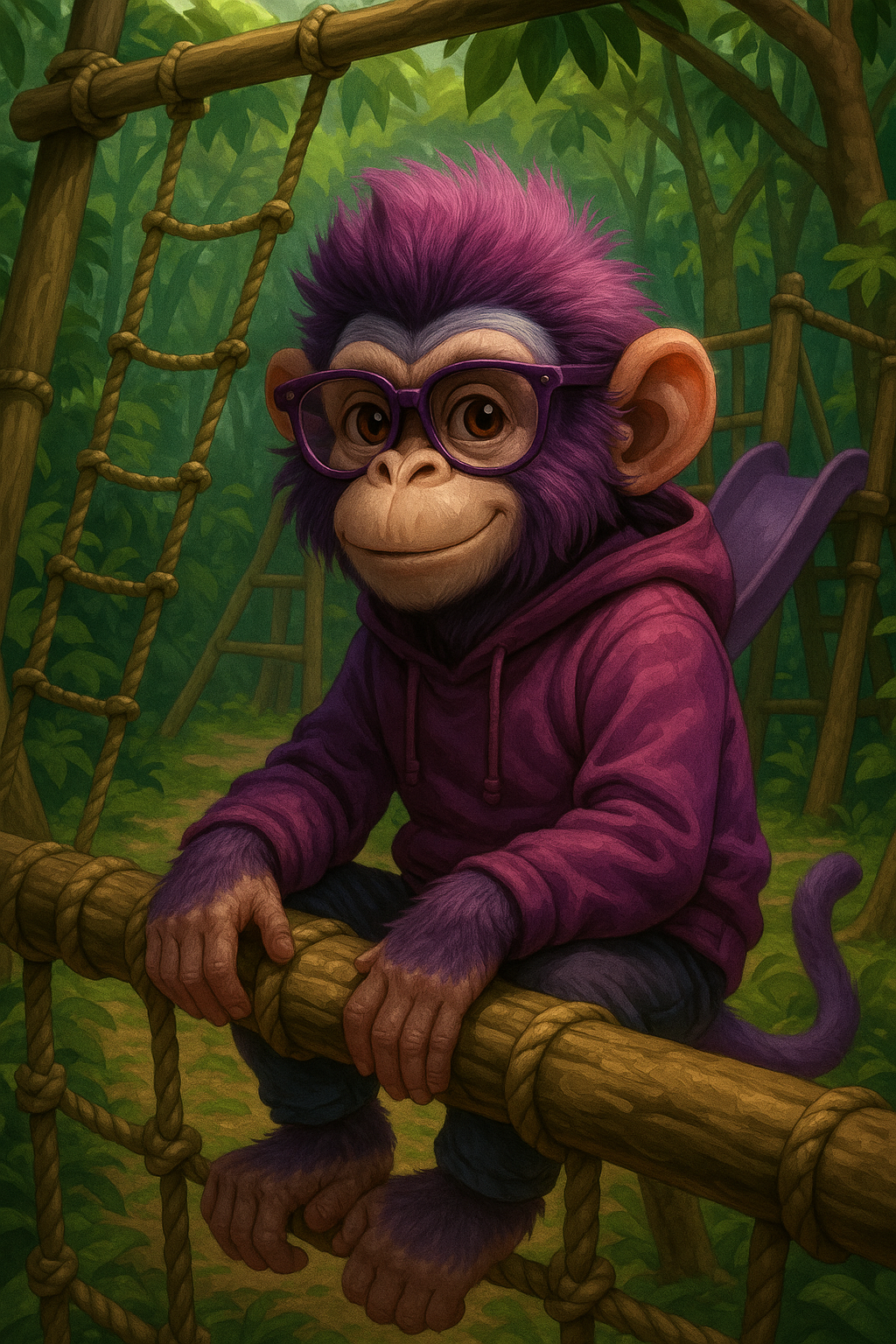 Monkey in jungle speeltuin